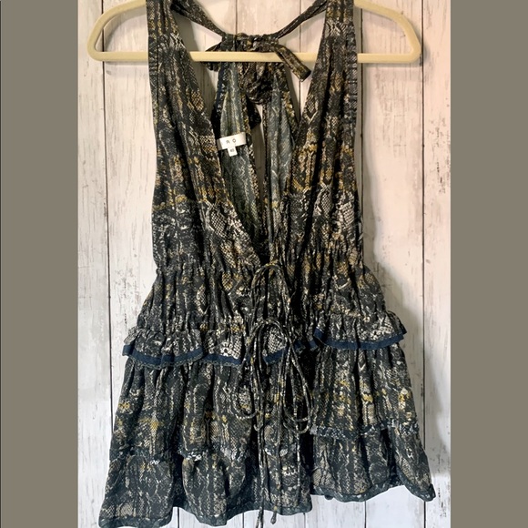 NWOT IRO Ruffled Silk Top - Picture 6 of 7